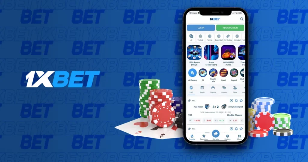 login into account 1XBet Malaysia 